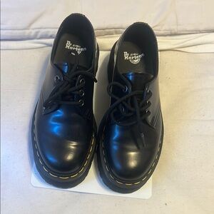 BARELY WORN Dr. Martens Black Leather Women’s Platform Shoes